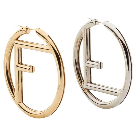 f is fendi earrings|fendi earrings gold hoops.